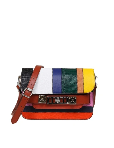Shop Proenza Schouler Ps11 Shoulder Bag Mini Multicolored Leather In Red