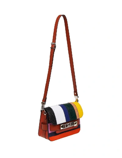 Shop Proenza Schouler Ps11 Shoulder Bag Mini Multicolored Leather In Red