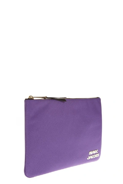 Shop Marc Jacobs Violet Nylon Card Holder Fw 2018 In Purple