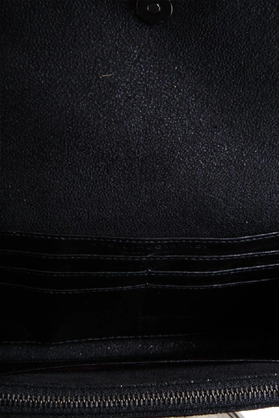 Shop Stella Mccartney Black Falabella Shaggy Deer Shoulder Bag