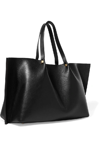 Shop Valentino Go Logo Escape Large Leather Tote In Black