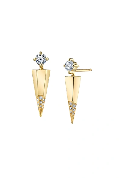 Shop Ark Blooming Lotus Diamond Mini Dagger Stud Earrings