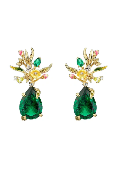 Shop Anabela Chan Mini Posie Emerald Earings