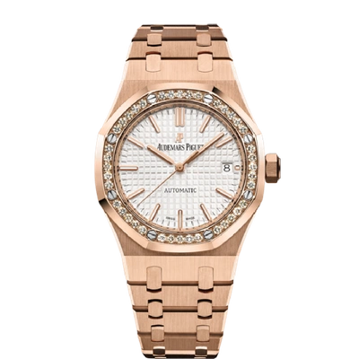 Shop Audemars Piguet Royal Oak 15451or.zz.1256or.01 18k Pink Gold Ladies Watch Box And Papers