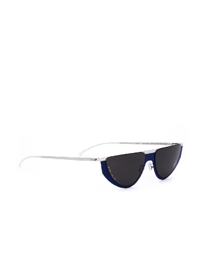 Shop Mykita X Martine Rose Blue Selina Sunglasses In Black