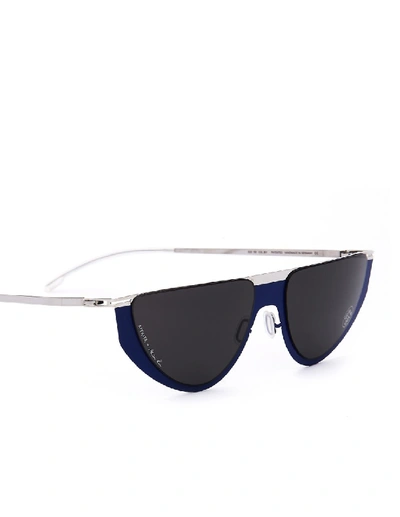 Shop Mykita X Martine Rose Blue Selina Sunglasses In Black