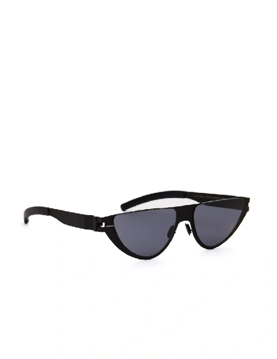 Shop Mykita Black  + Martine Rose Â«kittâ» Sunglasses In Grey