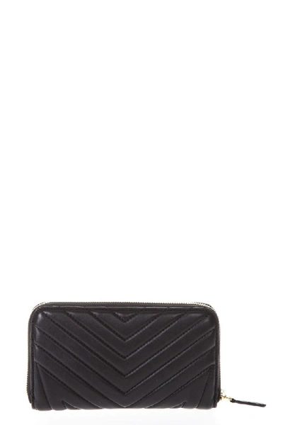 Shop Stella Mccartney Star Black Faux Leather Wallet