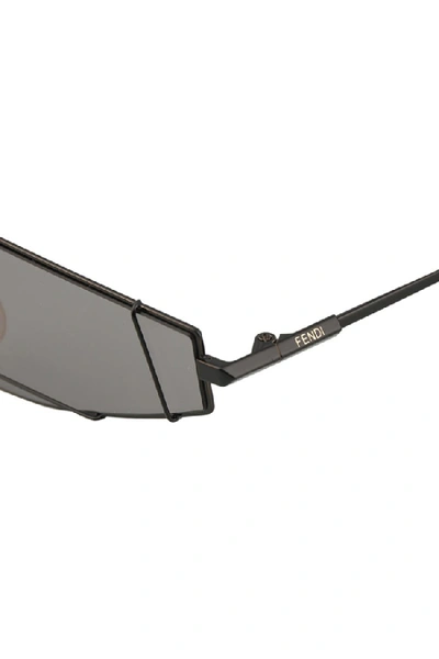 Shop Fendi Fiend Ufo Sunglasses In Grey