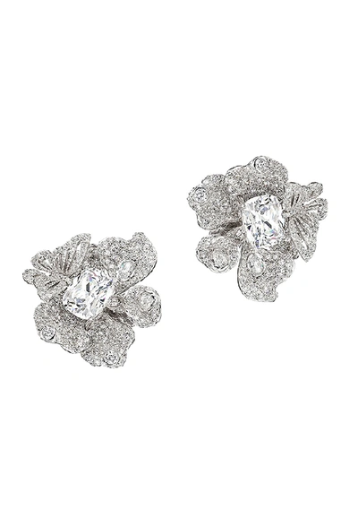 Shop Anabela Chan Diamond Peony Butterfly Earrings