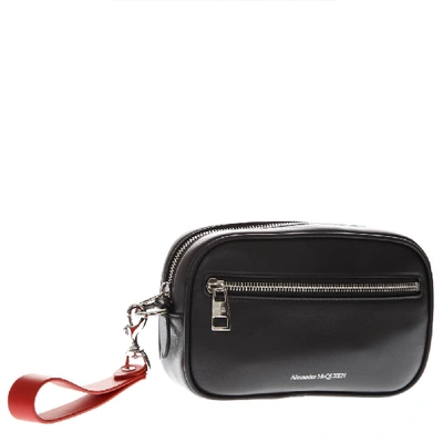 Shop Alexander Mcqueen Black Leather Clutch