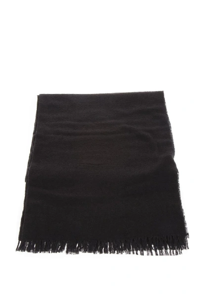 Shop Destin Wool & Silk Blue Scarf In Black