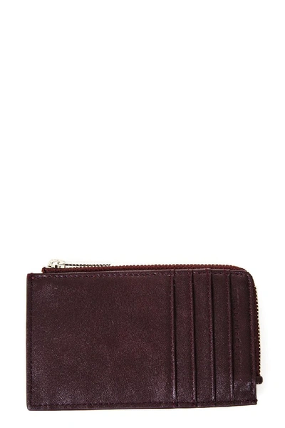 Shop Stella Mccartney Burgundy Faux Leather Wallet With Stars In Black