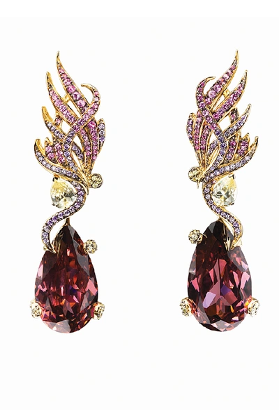 Shop Anabela Chan Pink Feather Earrings