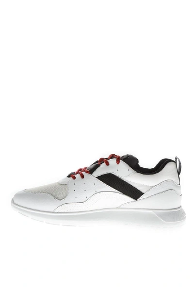 Shop Hogan White/black/red Leather Interactive Sneakers