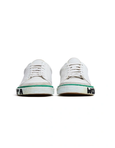 Shop Balenciaga White Leather Match Sneakers