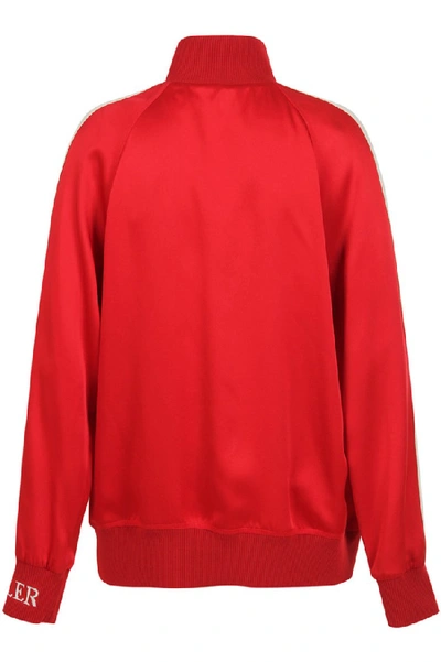 Shop Moncler High-collar Track Jacket In Red