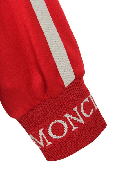 Shop Moncler High-collar Track Jacket In Red