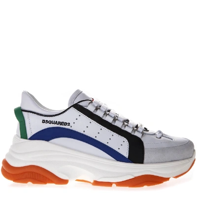 Shop Dsquared2 551 Leather Sneakers In White