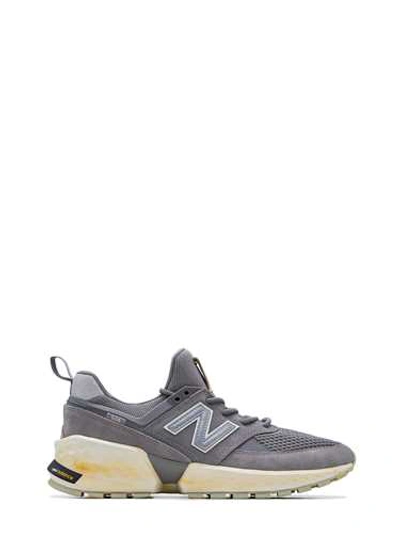 Shop New Balance 574 Sneakers In Suede And Mesh In Grey