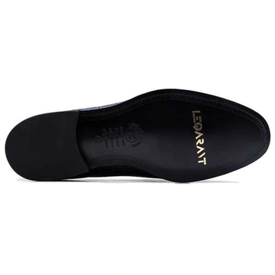 Shop Leqarant Phyton Leather Loafer In Black