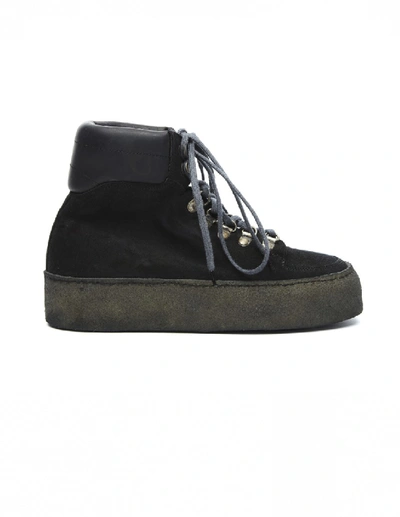 Shop Guidi Chunky Platform Suede Boots In Black