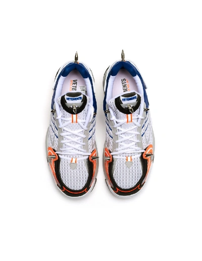 Shop Vetements Grey & Orange Spike Runner 400 Sneakers