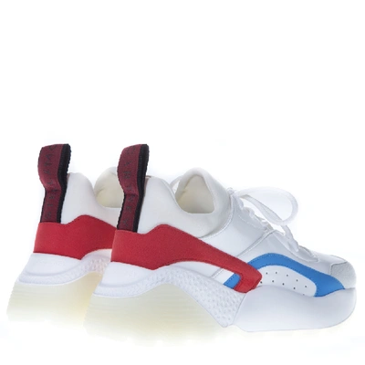 Shop Stella Mccartney White Eclypse Sneakers In Faux Leather