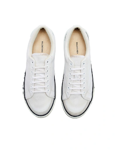 Shop Balenciaga White Leather Match Sneakers