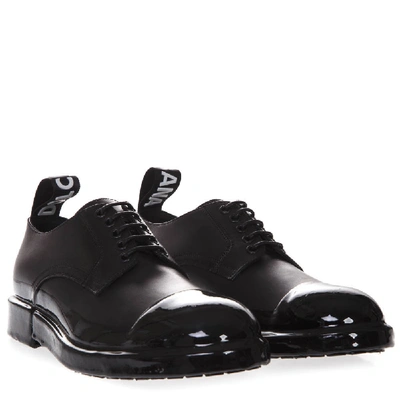 Shop Dolce & Gabbana Derby In Summer Calfskin With Immersion Finish In Black