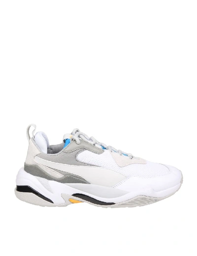 Shop Puma Sneakers Thunder Spectra In Leather And Fabric In White
