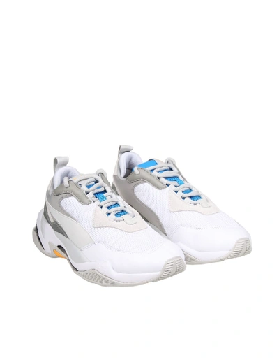 Shop Puma Sneakers Thunder Spectra In Leather And Fabric In White