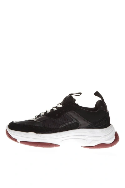 Shop Calvin Klein Black Leather  Chunky Sneakers