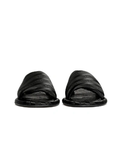 Shop Balenciaga Hotel Flat Sandals In Black