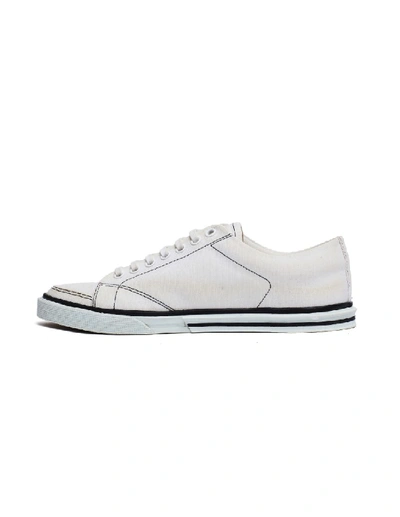 Shop Balenciaga Black-white Textile Match Sneakers