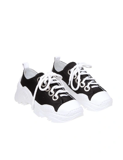 Shop N°21 N ° 21 Billy Sneakers In Satin Color Black In White