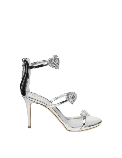 Shop Giuseppe Zanotti Design Sandal Alien Color Silver In White