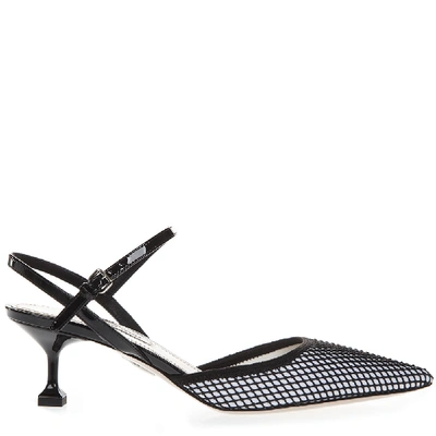 Shop Miu Miu Leather And Neoprene Black Pointed Pumps