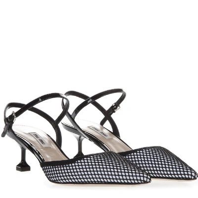 Shop Miu Miu Leather And Neoprene Black Pointed Pumps