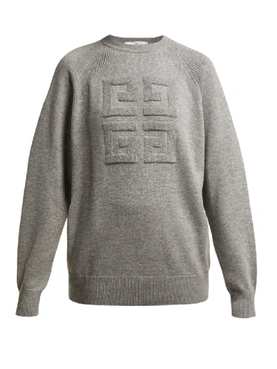 Shop Givenchy Cashmere Crew-neck Sweater In Grey