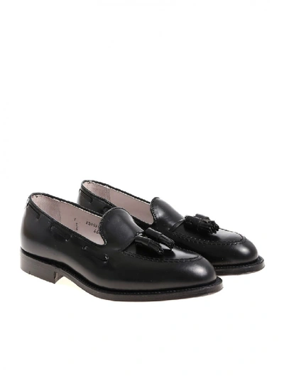 Shop Alden Shoe Company Loafer Leather 664 In Black