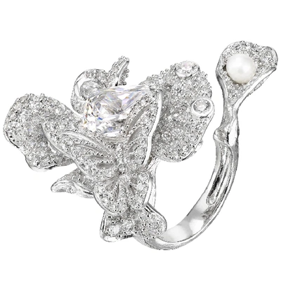 Shop Anabela Chan Peony Butterfly Ring