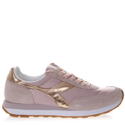 Shop Diadora Koala H Pink Suede & Nylon Sneaker In Grey