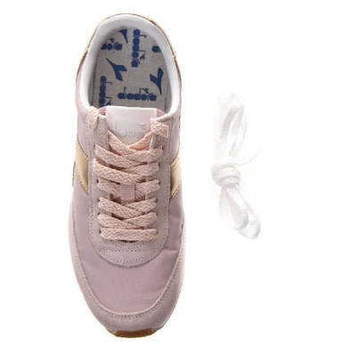 Shop Diadora Koala H Pink Suede & Nylon Sneaker In Grey