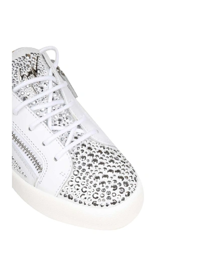Shop Giuseppe Zanotti Design May Sneakers In Suede Color White