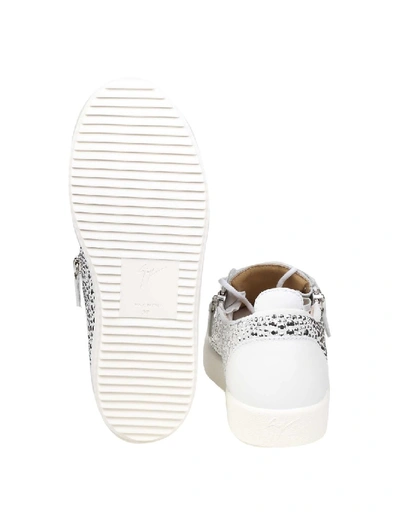 Shop Giuseppe Zanotti Design May Sneakers In Suede Color White