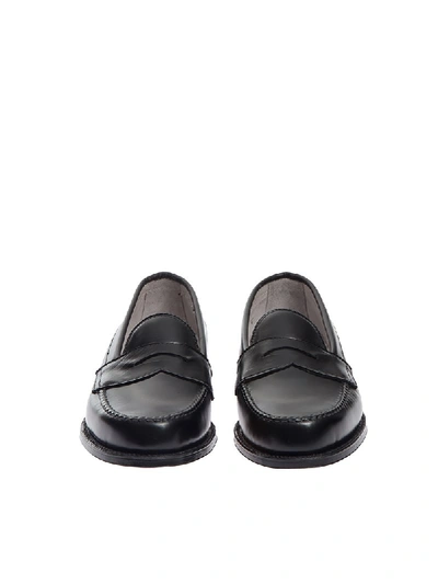 Shop Alden Shoe Company Loafer Leather 981 In Black