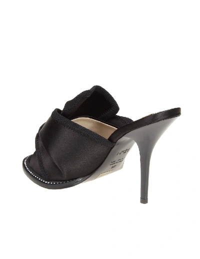 Shop N°21 N ° 21 Sabot In Satin Color Black