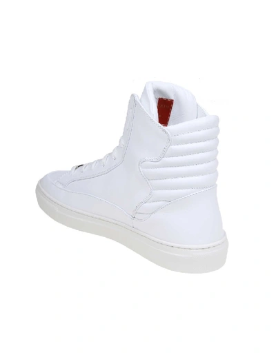 Shop Philipp Plein Sneakers Hi-top Statement In White Color Leather