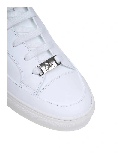 Shop Philipp Plein Sneakers Hi-top Statement In White Color Leather